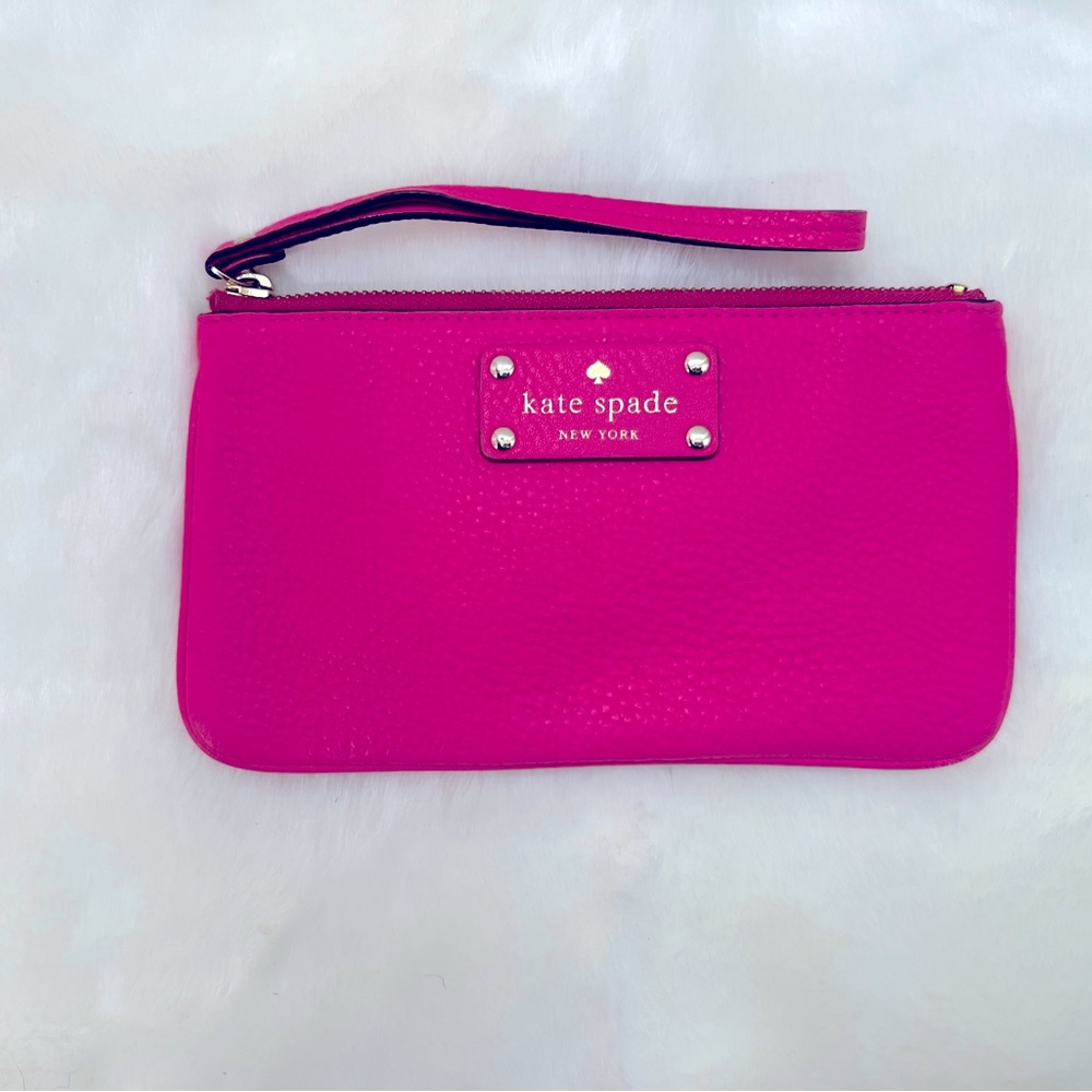 Kate spade neon pink wristlet.